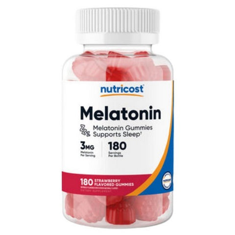 Nutricost, Melatonin Gummies, 3 Mg, 180 Count Nutricost