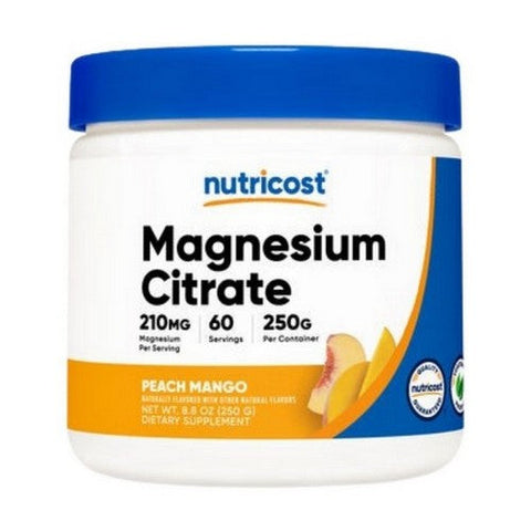 Nutricost, Magnesium Citrate Powder Peach Mango, 250 Grams Nutricost