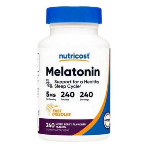Nutricost, Melatonin Tablets Fast Dissolve Mixed Berry, 5 Mg, 240 Count Nutricost