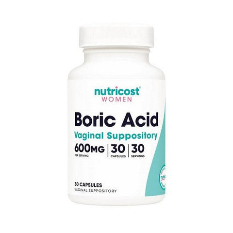 Nutricost, Women Boric Acid Suppository Capsules, 600 Mg, 30 Count Nutricost