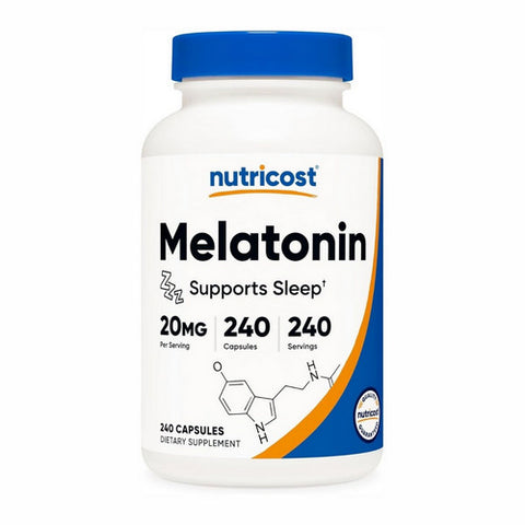Nutricost, Melatonin Capsules, 20 Mg, 240 Count Nutricost