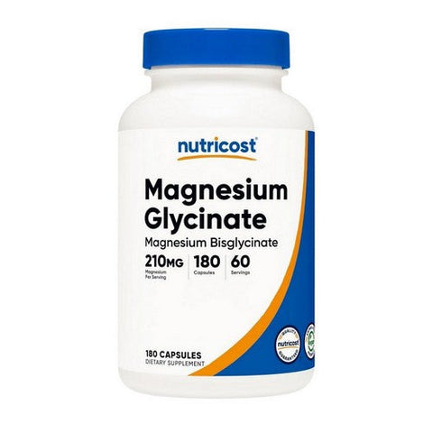 Nutricost, Magnesium Glycinate Capsules, 210 Mg, 180 Count Nutricost