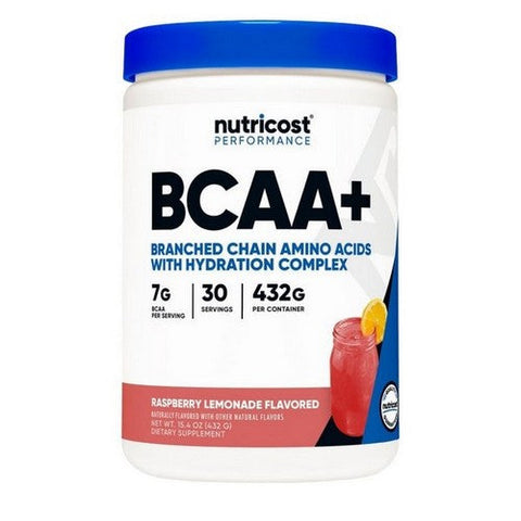Nutricost, BCAA + Hydration Powder Raspberry Lemonade, 30 Serving Nutricost