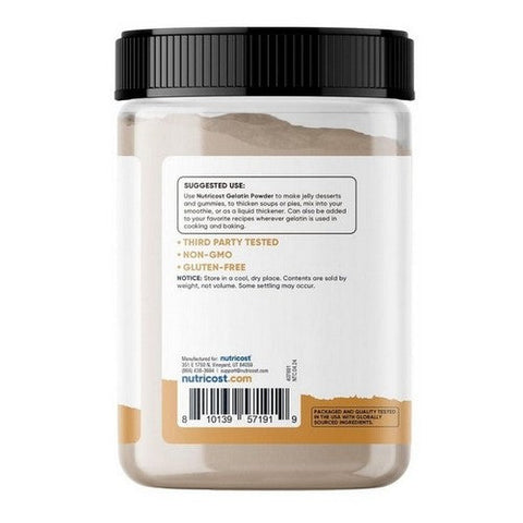 Nutricost, Pantry Gelatin Powder Unflavored, 1 Lb Nutricost