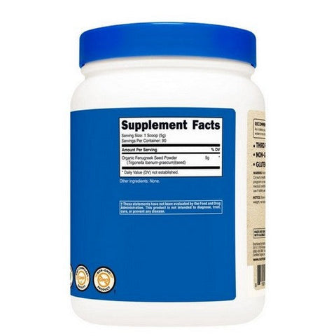 Nutricost, Organic Pantry Fenugreek Powder, 1 Lb Nutricost