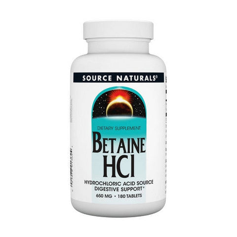Source Naturals, Betaine Hcl, 180 Tabs Source Naturals