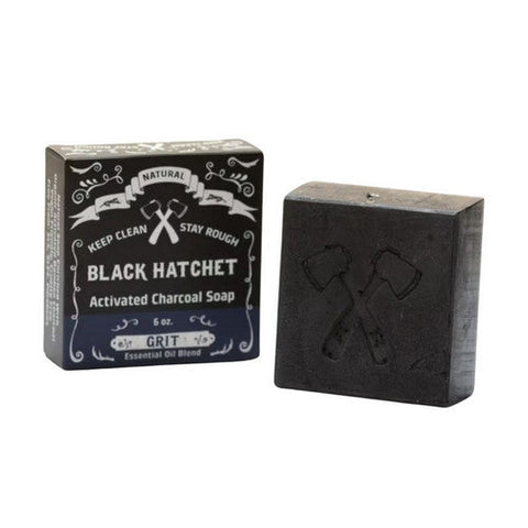 Latika Soap, Black Hatchet Charcoal Bar Soap Grit, 6 Oz Latika Soap
