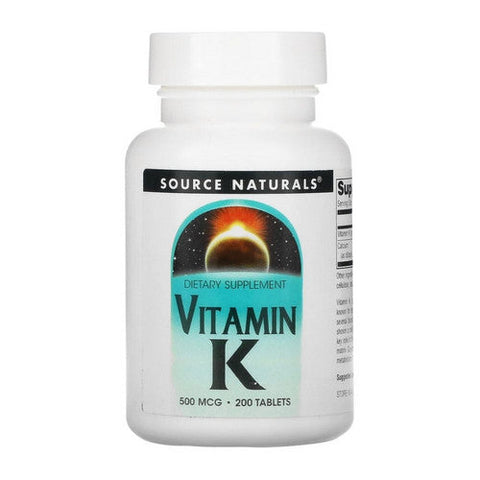 Source Naturals, Vitamin K, 500 MCG, 200 Tabs Source Naturals