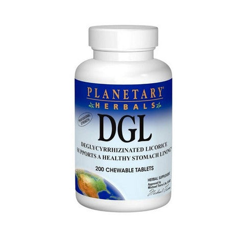 Planetary Herbals, DGL Licorice, Chewable 200 Tabs Planetary Herbals