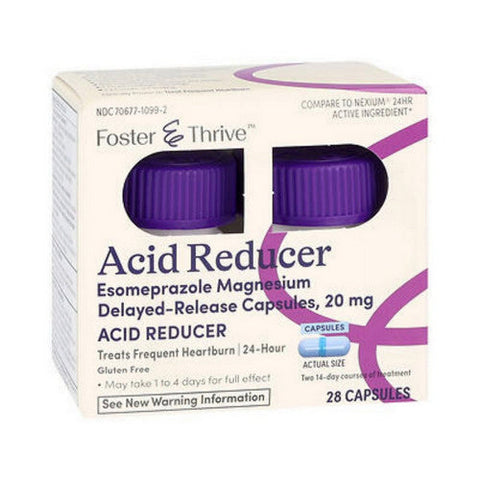Foster And Thrive, Acid Reducer, 20 Mg, 28 Capsules Foster And Thrive