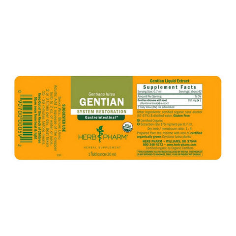 Herb Pharm, Gentian Extract, 1 Oz Herb Pharm