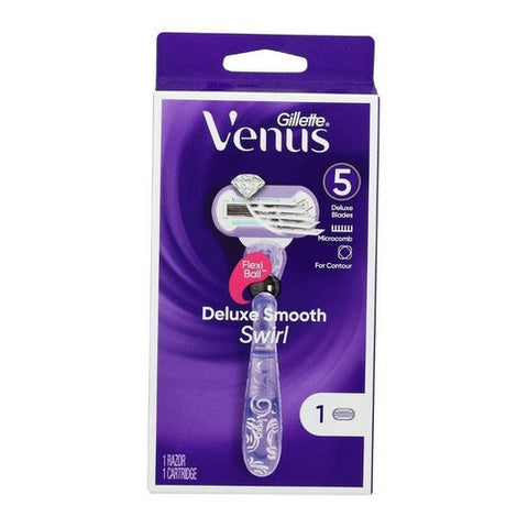 Gillette, Venus Deluxe Smooth Swirl Women's Razor, 1 Count Gillette