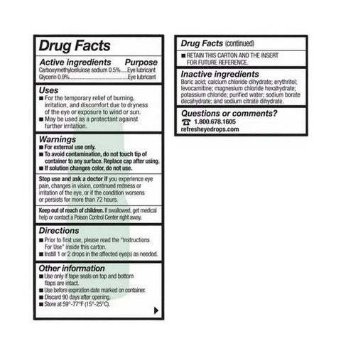 Refresh, Tears PF Lubricant Eye Drops, 0.33 Oz