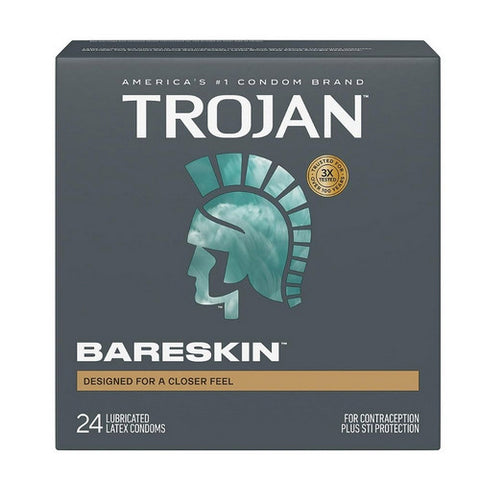 Trojan, Bareskin Lubricated Latex Condoms, 24 Count Trojan