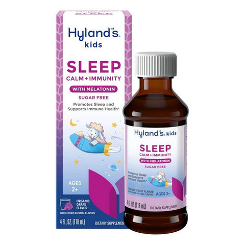 Kids Sleep Calm And Immunity Liquid With Melatonin Grape 4 Oz by Hylands