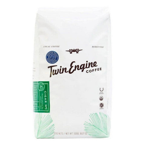 Twin Engine Coffee, Organic Cigar Number One Medium Whole Bean Coffee, 2.2 Lbs Twin Engine Coffee
