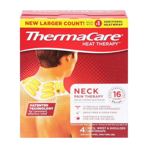 Thermacare, Neck Pain Therapy Heatwraps, 4 Count Thermacare