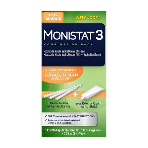 3-Day Treatment Applicators And External Itch Cream 0.18 Oz by Monistat