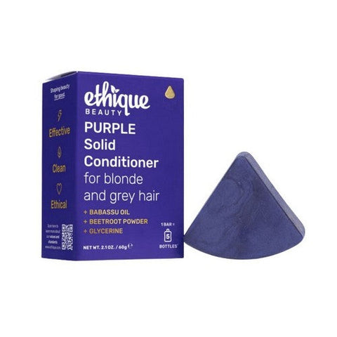 Ethique, Purple Solid Conditioner Bar For Blonde And Grey Hair, 2.1 Oz Ethique