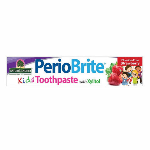 Nature's Answer, PerioBright Kids' Fluoride-Free Toothpaste with Xylitol Strawberry, 4 Oz Nature's Answer