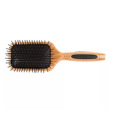 Bass Brushes, Large Paddle Hairbrush with Nylon Pins Dark Bamboo Jet Black, 1 Count Bass Brushes