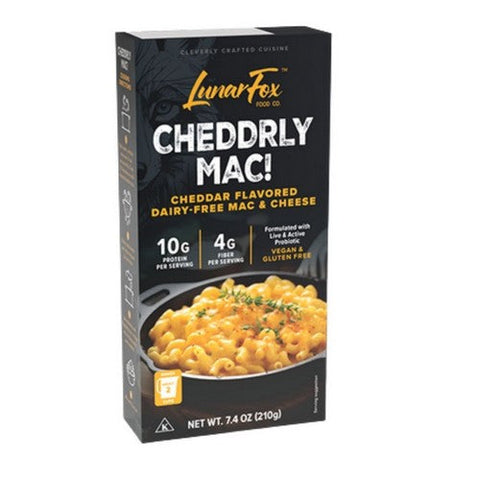 Lunar Fox Food, Cheddrly Mac Plant Based Mac And Cheese, 7.4 Oz Lunar Fox Food