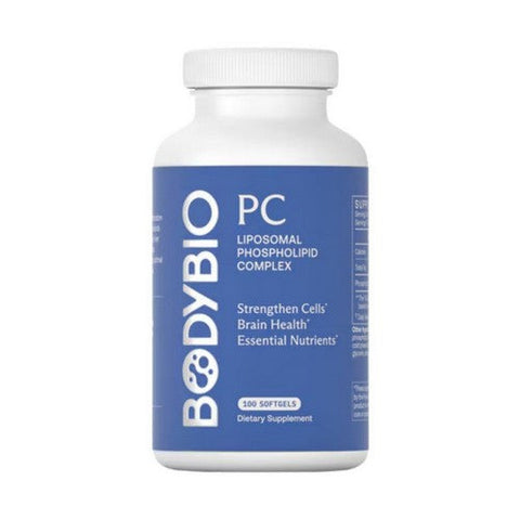 BodyBio, PC Liposomal Phospholipid Complex, 100 Softgels BodyBio