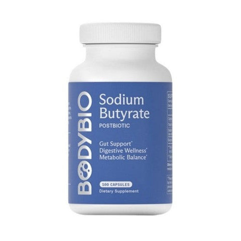 BodyBio, E-Lyte Sodium Butyrate, 100 Capsules BodyBio