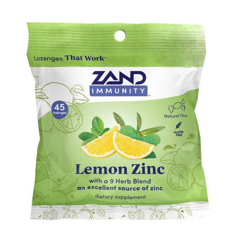Zand, Lemon Zinc Lozenge, 45 Count Zand