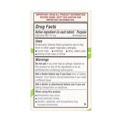 Foster And Thrive, All Day Allergy Cetirizine HCI, 10 Mg, 30 Tabs Foster And Thrive