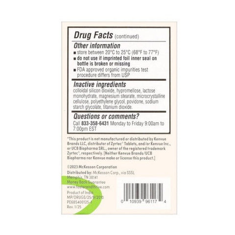 Foster And Thrive, All Day Allergy Cetirizine HCI, 10 Mg, 30 Tabs Foster And Thrive