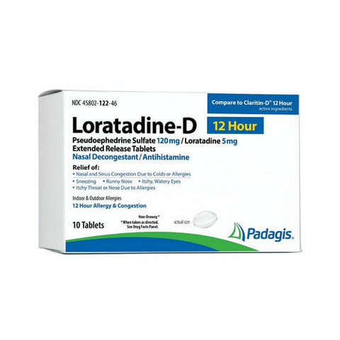 Perrigo, Loratadine D-12 Hours, 10 Tabs Perrigo