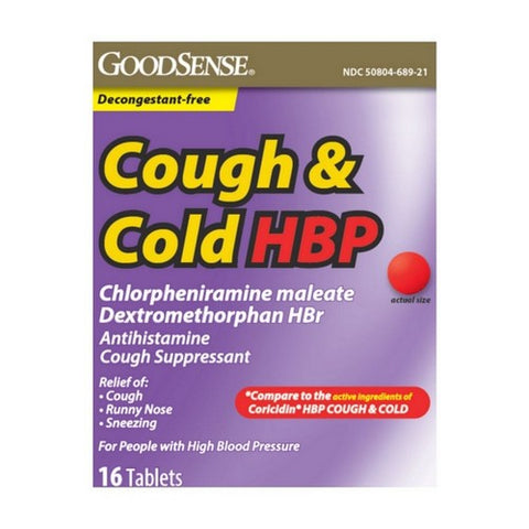 Good Sense, Cough And Cold HBP, 4 Mg / 30 Mg, 16 Tabs Good Sense