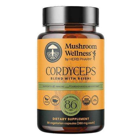 Herb Pharm, Mushroom Wellness Cordyceps Blend With Reishi, 90 Count Herb Pharm