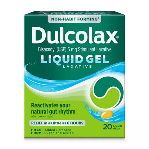 Dulcolax, Stimulant Laxative Liquid Gels For Constipation Relief, 20 Caps Dulcolax