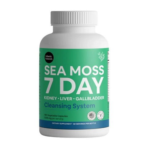 Sea Moss 7 Day Herbal Blend For Liver And Gallbladder Wellness 180 Vegetarian Capsules by Atlantic Naturals