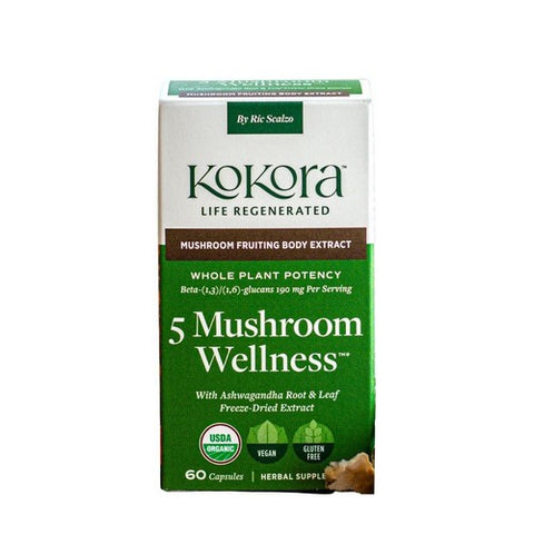 5 Mushroom Wellness 60 Capsules by Kokora