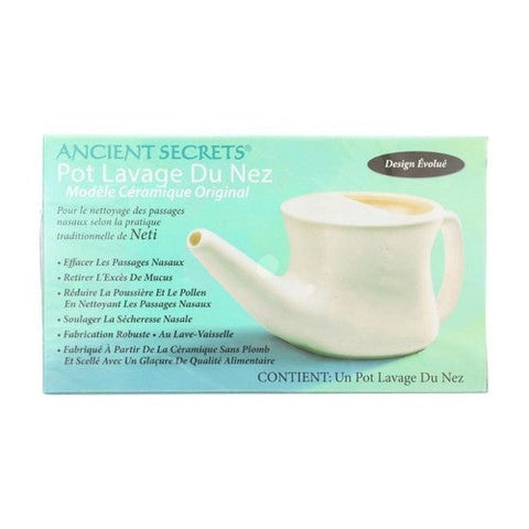Ancient Secrets, Nasal Cleansing Ceramic Pot, 1 Pot Ancient Secrets