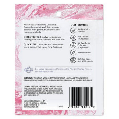 Aura Cacia, Mineral Bath, Comforting Geranium 2.5 Oz Aura Cacia