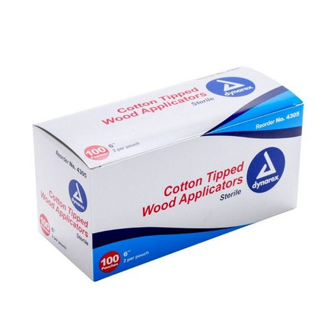 Sterile Cotton Tipped Applicator 200 Count by Dynarex