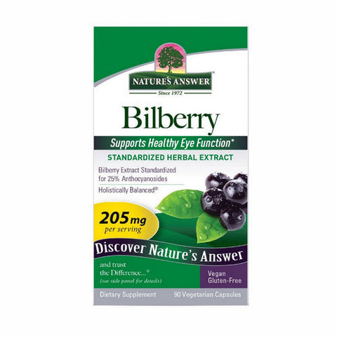 Nature's Answer, Bilberry Standardized, 90 Vcaps Nature's Answer