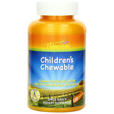 Thompson, Multi Vitiamin/Mineral, Children's Chewable Punch 120 Tabs Thompson
