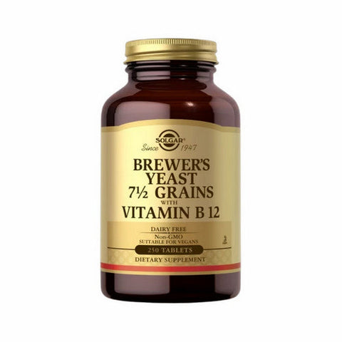 Solgar, Brewer'S Yeast 7 1/2 Grains With Vitamin B12, 250 Tabs Solgar