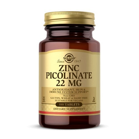 Solgar, Zinc Picolinate, 22 mg, 100 Tabs Solgar