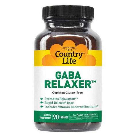 Country Life, Relaxer with GABA + B-6 RR, 90 Tabs Country Life