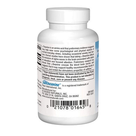 Source Naturals, L-Theanine, 200 mg, 30 Caps Source Naturals