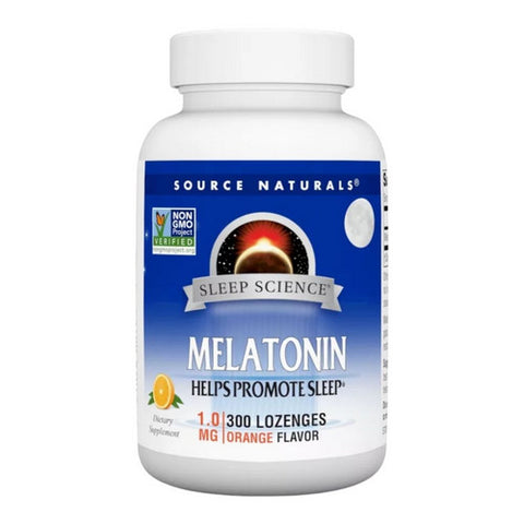 Source Naturals, Sleep Science Melatonin Orange, 1 mg, Sublingual Orange 300 Tabs Source Naturals