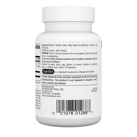 Source Naturals, MSM, 1000 MG, 60 Tabs Source Naturals