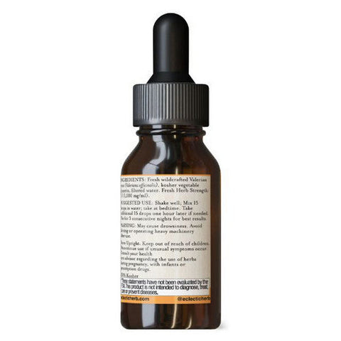 Eclectic Herb, Valerian, 1 Oz Alcohol free Eclectic Herb