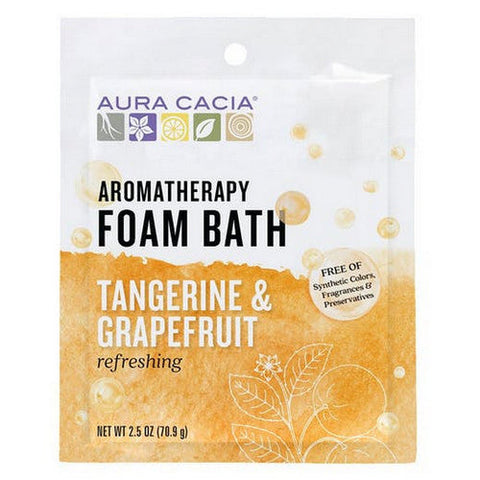 Aura Cacia, Aromatherapy Foam Bath, Tangerine/Grapefruit 2.5 oz Aura Cacia